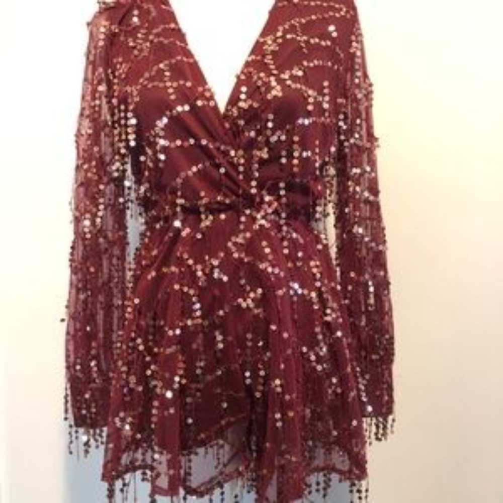 Burgundy Romper